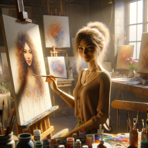 Emma in her studio